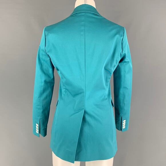 DSQUARED2 Size 8 Teal Cotton Jacket Blazer - Picture 3 of 7